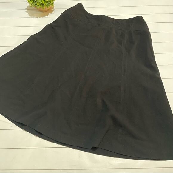 Appraisal Black Long‎ Modest A-line Flare Midi Skirt Women’s Size 10 - Picture 3 of 10